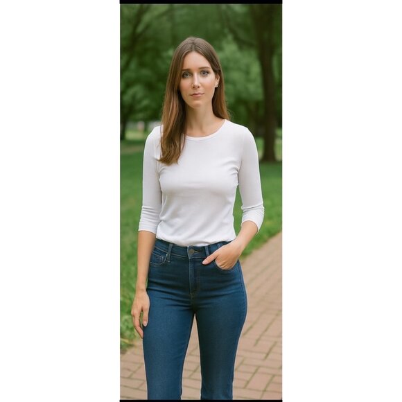 MOTHER Smokin’ Double Sneak Jeans Mid-Rise Straight Leg in Nip It In The Bud 29 - Picture 10 of 12